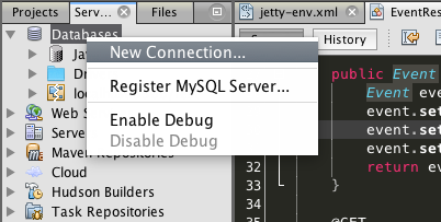 NetBeans - new database connection