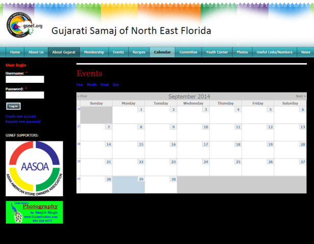 Gsnef - events page