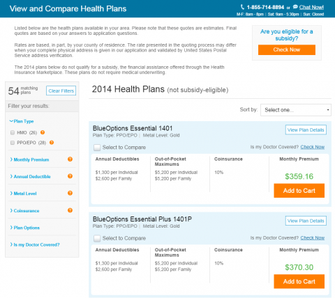 ConsumerWebsalesFloridablue - view and compare health plans