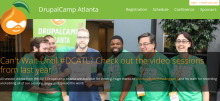 DrupalCamp Atlanta front page screenshot